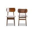 thumbnail image 2 of Baxton Studio Euclid Mid-Century Modern Dining Chair Set, Grey and Walnut Brown (Set of 2), 2 of 5