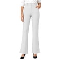 thumbnail image 6 of Edvintorg Dress Pants Women High Waisted Business Casual Trouser Solid Color Stretch Flare Pant with Pocket Women's Clothes White S-2XL, 6 of 6
