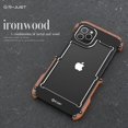 thumbnail image 5 of Funda para iPhone 11 Pro Max, protección contra caídas, aluminio, metal, madera, parachoques, marco, cubierta, a prueba de golpes, protección contra caídas, a prueba de golpes, 5 of 5