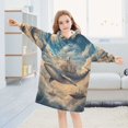 thumbnail image 5 of FORMRS Wearable Blanket Hoodie with Sleeves for Kids Cozy Flannel Sweatshirt, Floating Whale, 5 of 7