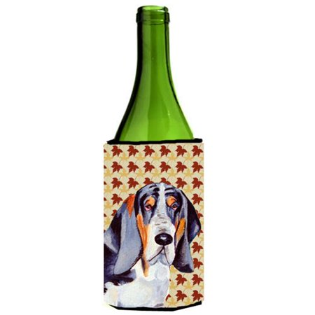 

Basset Hound Fall Leaves Portrait Wine Bottle Hugger