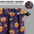 thumbnail image 5 of Halloween Aesthetic Window Treatments 3PC Set - Skull Spider Cobweb Pattern Semi-Sheer Curtains, 5 of 6