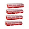 thumbnail image 4 of 4 cajas organizadoras de tornillos, divisoras, portátiles, a prueba de polvo, organizador de almacenamiento para artículos pequeños, tuercas, pernos, Rojo, 4 of 9