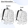 thumbnail image 2 of Disketp Snowflake Minimalist Mochila de Lona Estampada, Mochila Escolar de Viaje Ligera para Estudiantes y Portátil-Small, 2 of 5