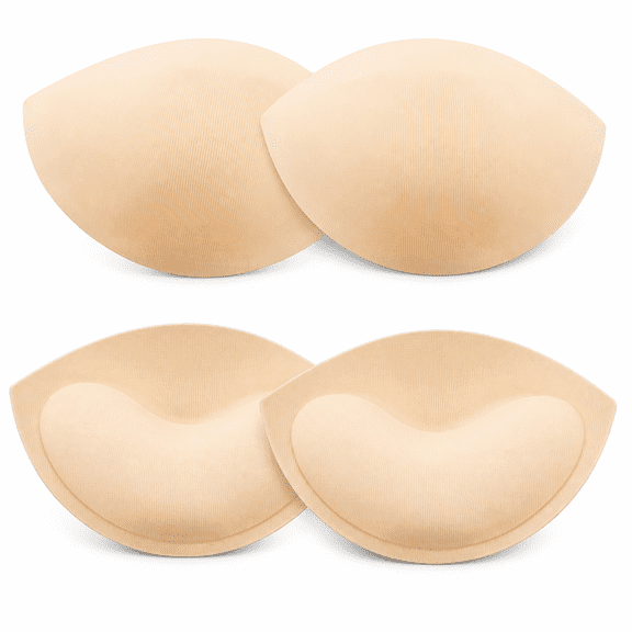 FLORNIX 2 Pairs Bra Inserts Breast Enhancers - Women's Push Up Bra Pads Inserts, Large Cup Bust Lifter, Push up Swimsuit Pads, Breast Enhancer Cups - Add Cups Size Instantly Fits A and B Cup