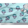 thumbnail image 2 of Soimoi Polyester Crepe Fabric Leaves & Floral Block Decor Fabric Printed Yard 42 Inch Wide, 2 of 3