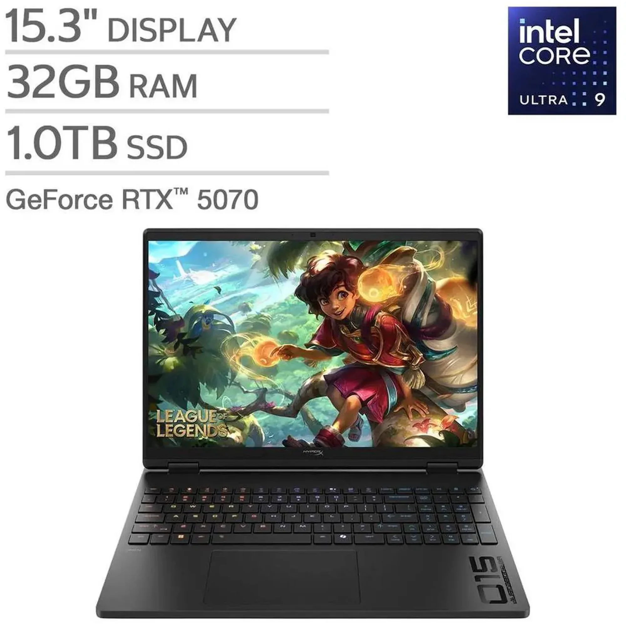 HP HyperX OMEN 15.3" Gaming Laptop - Intel Core Ultra 9 275HX - GeForce RTX 5070 - 2.5K (2560 x 1600) 180Hz - 32GB RAM - 1TB SSD - Windows 11 Home