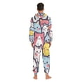 thumbnail image 6 of Lovely Cats Adult Onesie Pajamas Slim Fit Christmas One Piece Suit Pjs for Women and Men Hooded Zipper, 6 of 7