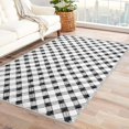 thumbnail image 1 of Plaid Rugs for Living Room Bedroom - Gingham Rug 5x7 - Modern Carpet for Home Decor - Washable Non Slip Patterned Indoor Large Area Rug - Soft & Low Pile (ZJ&520), 1 of 7