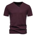 thumbnail image 2 of Men T Shirt Summer Short Sleeve Tee Casual Loose Top Solid Color O Neck T Shirt, 2 of 11