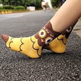 thumbnail image 2 of Women's Cute Art Cartoon Colorful Casual Crew Cotton Animal Socks, 2 of 2