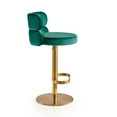 LUXMOD Bar Stools Modern Adjustable BarStools in Velvet Fabric Counter