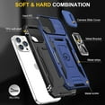 thumbnail image 6 of for iPhone 14 Pro Case with Kickstand with Camera Cover,Military-Grade Protection,Metal Ring Kickstand,Bumper Case for iPhone 14 Pro Case,Blue 5-IP14p-03, 6 of 14