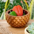 thumbnail image 4 of Rainforest Bowls Pineapple Teak Wood Bowl 2-Pack, 4 of 5