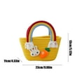thumbnail image 4 of Yooshoverk Easter Egg Basket Small Woven Basket with Handles, Easter Bunny Baskets for Toddle Boys Girls, Baby Easter Basket with Decorative Rabbit, 4 of 6