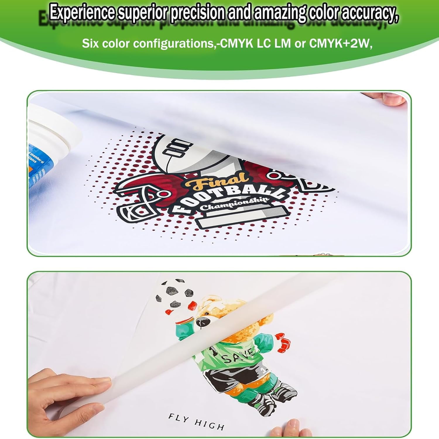 SIHAO A3 DTF Printer Transfer Printing Machine T-Shirt Direct to Film DTF Transfer Printer Machine with White Ink Mixing System&Roll Feeder