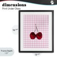 thumbnail image 4 of Stupell Industries Glam Glitter Cherry on Pink Gingham Black Framed Print Under Glass, 13 x 16, by LISH Creative, 4 of 8