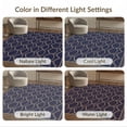 thumbnail image 7 of ODIKA 3'x5' Navy Blue Geometric Trellis Contemporary Washable Area Rug Interlocking Hexagonal Motifs With Golden Accent Lines And Decorative Non-Slip, Flatweave, Easy Care for Hallway, Laundry Room, 7 of 7