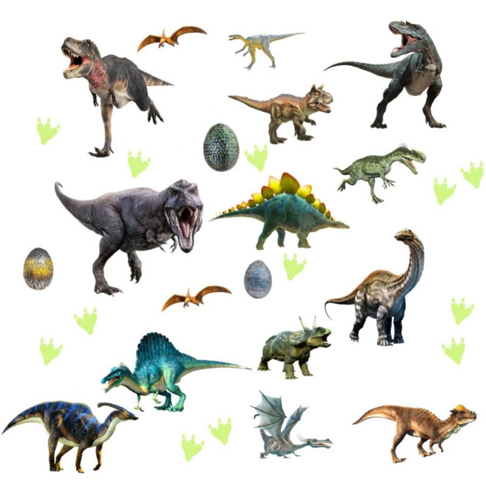 Dinosaur Wall Stickers Decals for Boys Room,Glow in The Dark Dinosaur Wall Decals Ceiling Stickers for Kids Bedroom, Wall Decor Kids Birthday Christmas Gift