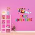 thumbnail image 3 of Space Adventure Quote Lettering Wall ArtWall Decal Decoration Space Adventure Adventurous Space Cartoon Space Decorating Ideas for Child's Bedroom Size: 30 In(W) x 24 In(H), 3 of 5