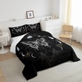 thumbnail image 5 of Erosebridal Sun and Moon Bedding Twin Bed Comforter Sets Butterfly Decorations Comforter Set Death Star Galaxy Moon Duvet Insert 3 Pieces Teenagers Youth, Black White, 5 of 5