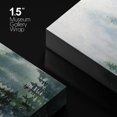 thumbnail image 3 of Canvas Print Wall Art Woodland Nursery Decor Watercolor Pastel Pine Tree Bird Sky Nature Illustrations Modern Art Decorative Landscape Colorful for Living Room, Bedroom, Office - 12"x18", 3 of 4