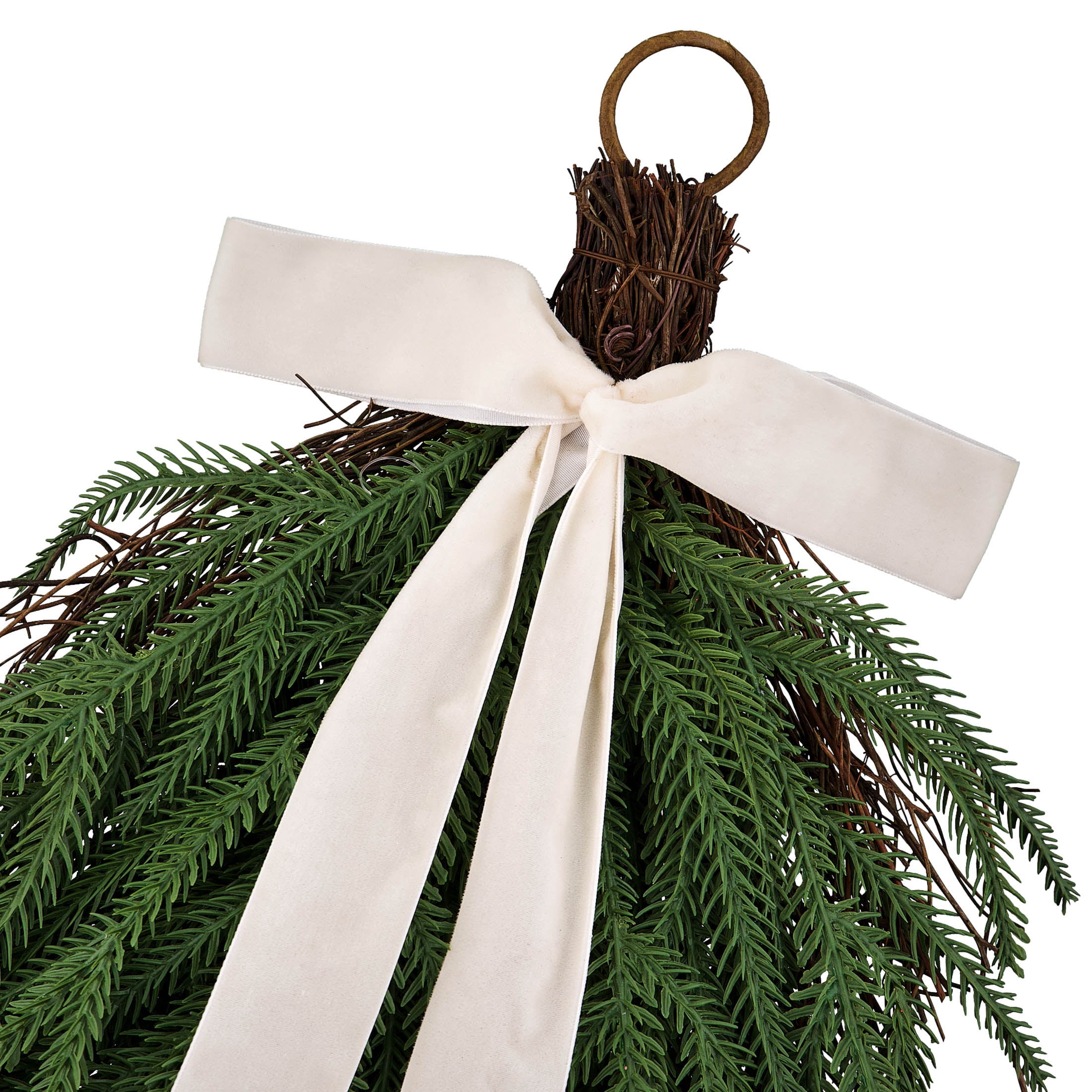 My Texas House 28-Inch Natural Feel Norfolk Christmas Swag photo 3