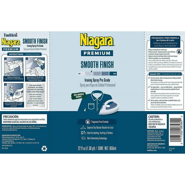 Niagara Starch Spray Advanced Formula w/Cool Breeze Scent - Liquid