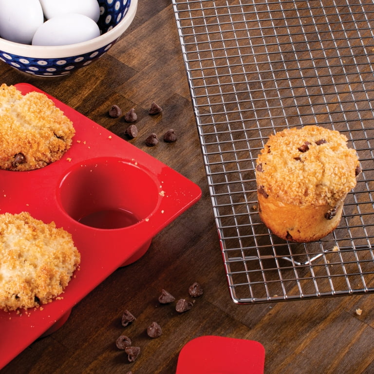 Mrs. Anderson's Baking Silicone 6-Cup Muffin Top Pan 