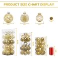 thumbnail image 3 of 60MM/2.36" Clear Christmas Ornaments Set, 25PCS Shatterproof Decorative Hanging Ball Ornament with Stuffed Delicate Decorations, Xmas Tree Balls for Holiday Party, 3 of 9