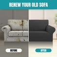 Sanmadrola Couch Cover Water Resistant Stretch Sofa Slipcover Jacquard