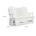 thumbnail image 7 of Benjara Sami 67 Inch Outdoor Adirondack Glider Loveseat, Dropdown Cupholders, White-Color:WhiteMaterial, 7 of 7