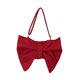 thumbnail image 2 of Bolso de hombro con lazo arrugado para mujer, bolso ligero tipo tote para la calle, regalo para uso diario. borgoña, 2 of 9