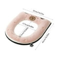 thumbnail image 3 of YgkuHd Toilet Seat Cover, Thickened Universal Toilet Seat Cushion Sitting Toilet Cover Warm Version Washable Toilet Seat Cushion Household Toilet Collar Washable D Shapetoilet Seat Cushion (Pink), 3 of 6