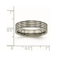 thumbnail image 6 of Titanium Polished 5mm Grooved Comfort Fit Band, 6 of 7