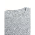 thumbnail image 3 of Cozy Women Crew Neck Pullover Sweater - Soft Knit Long Sleeve Solid Color Wardrobe, 3 of 12