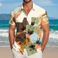 thumbnail image 2 of UAYOTSE Mens Button Down Short Sleeve Shirts Summer Beach Vacation Untucked Casual Tops Shirt,Sizes M, 2 of 7