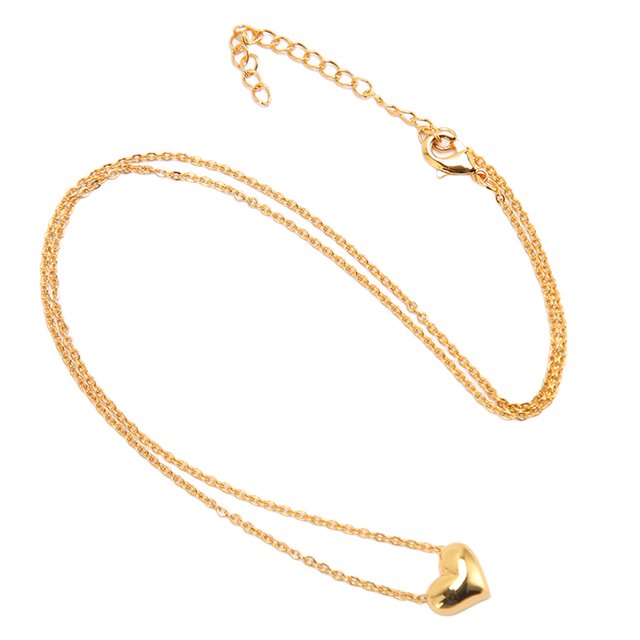 Collar con colgante de corazón dorado, elegante accesorio diario para fiestas y citas