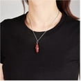 thumbnail image 2 of Collar de cristal de cornalina para mujer, colgante de cristal de cornalina dorada, collar de ágata roja para mujer y niña, colgante de piedra preciosa de chakra de cornalina natural, 2 of 5