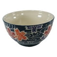 thumbnail image 3 of Ebros Set of 2 Ceramic Blue Cherry Blossoms Portion Meal Bowls 2 Cups W/ Lid, 3 of 7