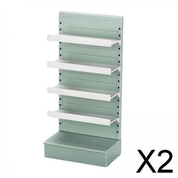 Estantes de Supermercado en Miniatura para Casa de Muñecas, Escala 2x1:12, Muebles, Accesorios, Decoración, Estante de Exhibición Artesanal para Bebid 2 piezas