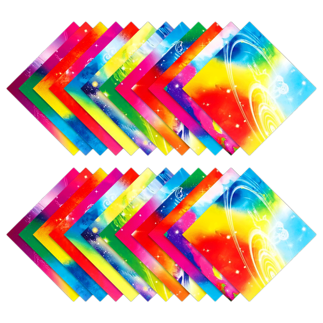 Starry Sky Origami Paper 100 Hojas 6 pulgadas Cuadradas Diferentes colores en ambos lados Manualidades a mano Origami Paper Arts Zhivalor BST3023809-3