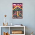 thumbnail image 4 of Monterrey Vintage City Travel Poster with Mountains, People, And Vintage-style Design Print Poster, 4 of 8