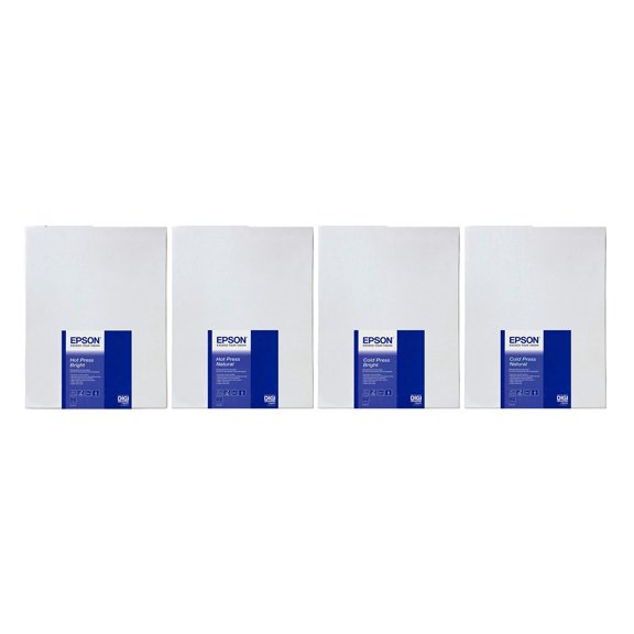 Epson S042315 19 mil 44 in. x 50 ft. Cold Press Bright Fine Art Paper Roll - Textured Matte White