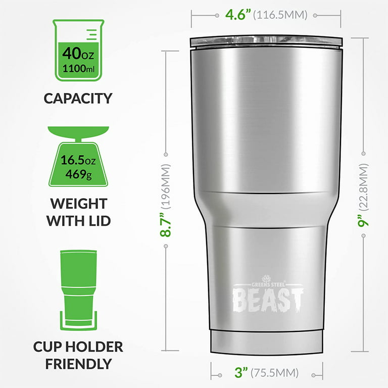 Beast 20 oz Tumbler Stainless Steel Vacuum Insulated Coffee Ice Cup Double  Wall Travel Flask (Purple)