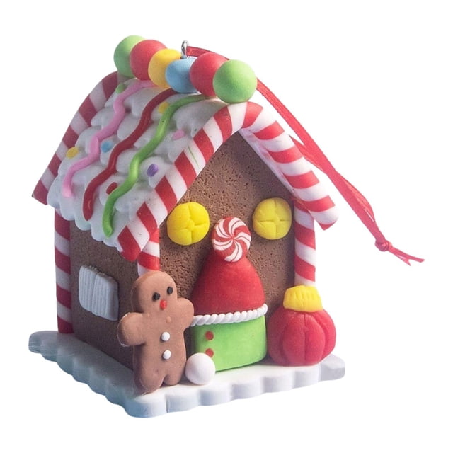 Adorno de casa de jengibre para árbol de Navidad con colgante de cuerda reutilizable 55 cm x 6 cm x 72 cm