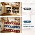 thumbnail image 4 of 4th of July Sink Skirt 11"Wx13"L,Dustproof Under Sink Curtain with Self Adhesive Tape,Blue Red Star Striped Independence Day Cabinet Curtain Cover for Bathroom Vanity,RV,Kitchen Cabinet Storage Shelf, 4 of 9