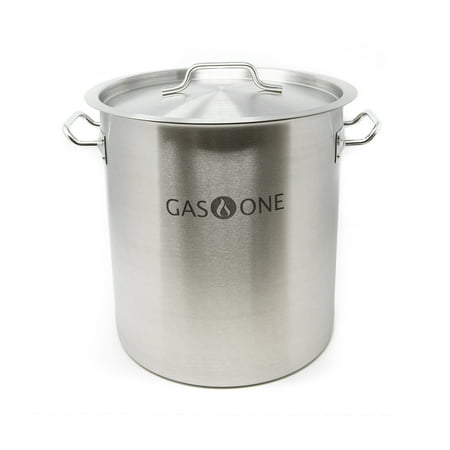GasOne SP-32 Stainless Steel Brew Kettle Pot 8 Gallon 32 Quart Satin Finish with (Best Brew Kettle For 5 Gallon Batch)