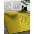thumbnail image 3 of Ahgly Company Tapis Rond Lavable en Machine Intérieur Transitionnel Jaune Foncé Vert, 5 Pieds Rond, 3 of 7