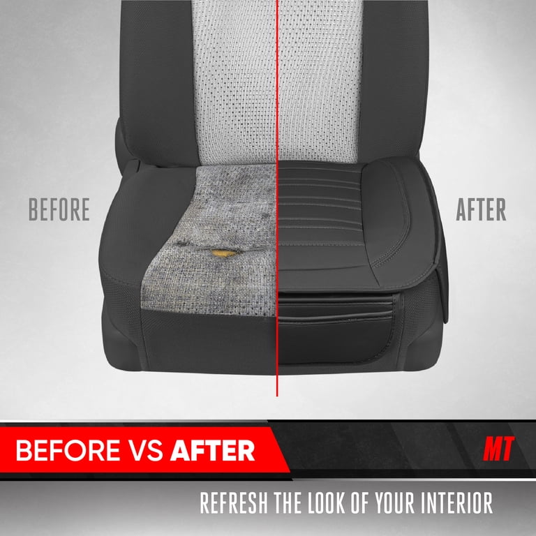 Faux Leather Front Seat Covers, Black, 2-Piece photo 6